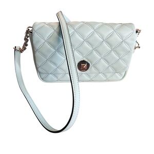 Kate Spade Natalia Elegant Quilted Green  Leather Crossbody